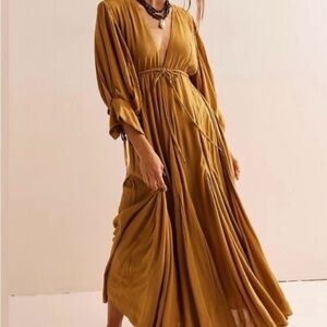 Free People Just Like Paradise Maxi in Golden Eagle
